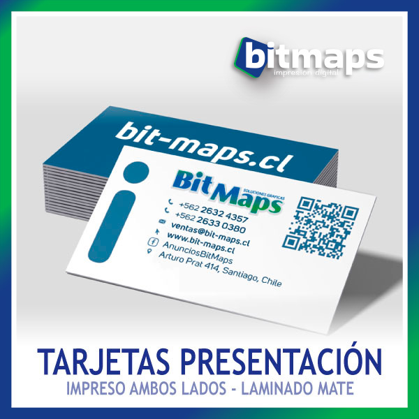 Tarjetas de Presentación Premium, couche 300grs, impresión ambas caras